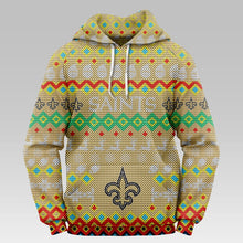 Load image into Gallery viewer, New Orleans Saints Colorful Christmas Hoodie