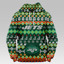 Load image into Gallery viewer, New York Jets Colorful Christmas Hoodie