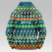 Load image into Gallery viewer, Philadelphia Eagles Colorful Christmas Hoodie