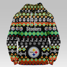 Load image into Gallery viewer, Pittsburgh Steelers Colorful Christmas Hoodie