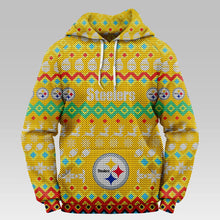 Load image into Gallery viewer, Pittsburgh Steelers Colorful Christmas Hoodie