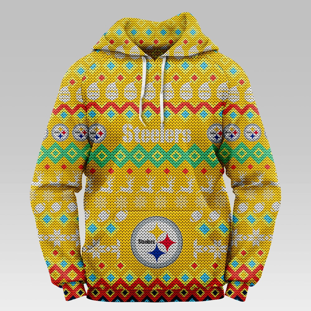 Pittsburgh Steelers Colorful Christmas Hoodie