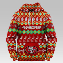 Load image into Gallery viewer, San Francisco 49ers Colorful Christmas Hoodie