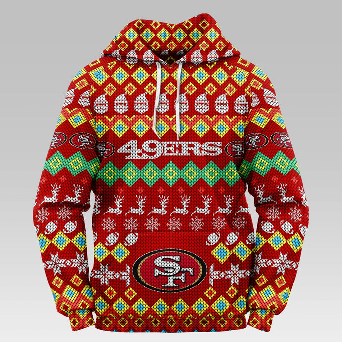 San Francisco 49ers Colorful Christmas Hoodie