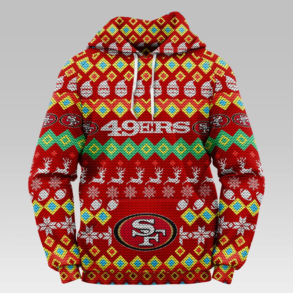 San Francisco 49ers Colorful Christmas Hoodie