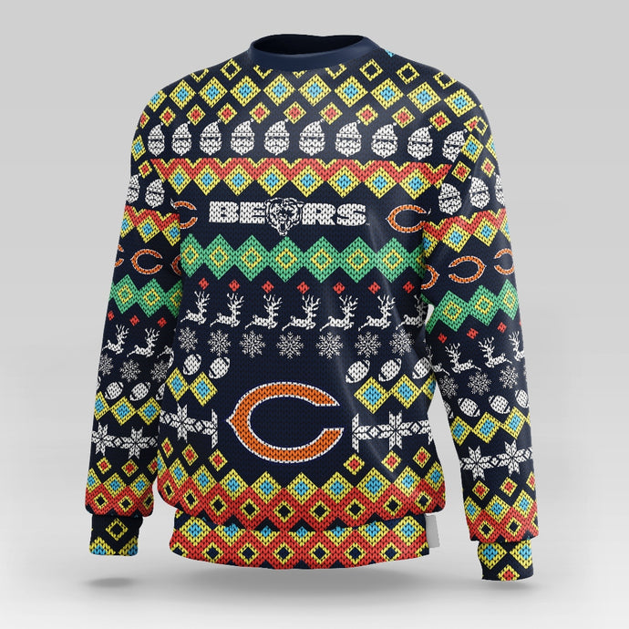 Chicago Bears Colorful Christmas Sweatshirt