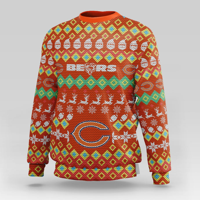 Chicago Bears Colorful Christmas Sweatshirt