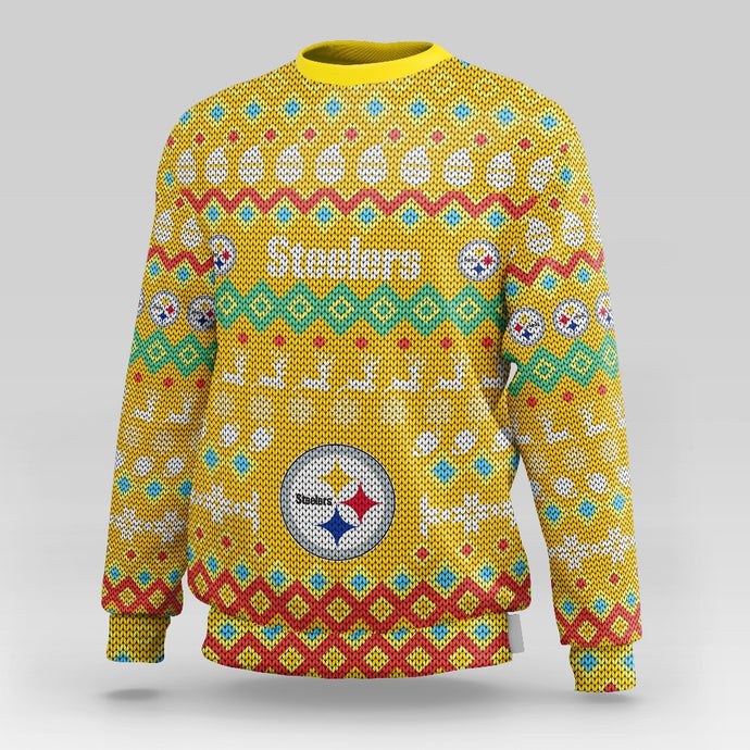 Pittsburgh Steelers Colorful Christmas Sweatshirt