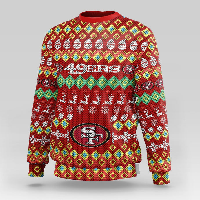 San Francisco 49ers Colorful Christmas Sweatshirt