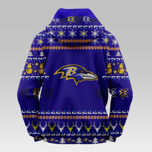 Load image into Gallery viewer, Baltimore Ravens Christmas Hoodie