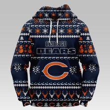 Load image into Gallery viewer, Chicago Bears Christmas Hoodie