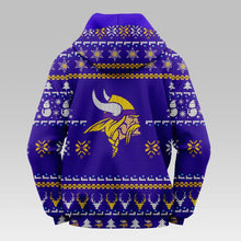 Load image into Gallery viewer, Minnesota Vikings Christmas Hoodie