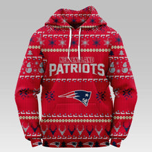 Load image into Gallery viewer, New England Patriots Christmas Hoodie