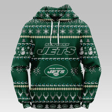 Load image into Gallery viewer, New York Jets Christmas Hoodie