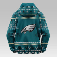 Load image into Gallery viewer, Philadelphia Eagles Christmas Zipper Hoodie