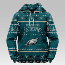 Load image into Gallery viewer, Philadelphia Eagles Christmas Zipper Hoodie