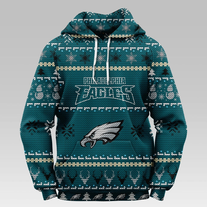 Philadelphia Eagles Christmas Zipper Hoodie