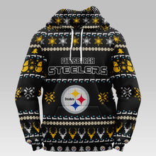 Load image into Gallery viewer, Pittsburgh Steelers Christmas Hoodie