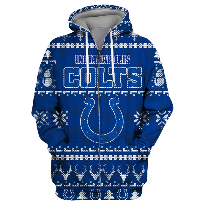 Indianapolis Colts Christmas Zipper Hoodie