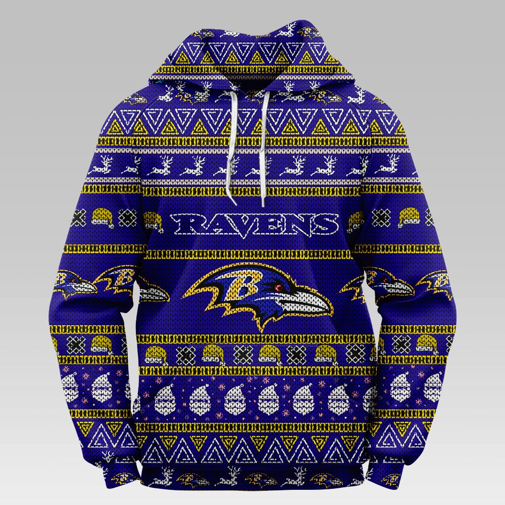 Baltimore Ravens Casual Christmas Hoodie