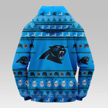 Load image into Gallery viewer, Carolina Panthers Casual Christmas Hoodie