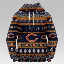 Load image into Gallery viewer, Chicago Bears Casual Christmas Hoodie