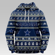 Load image into Gallery viewer, Dallas Cowboys Casual Christmas Hoodie