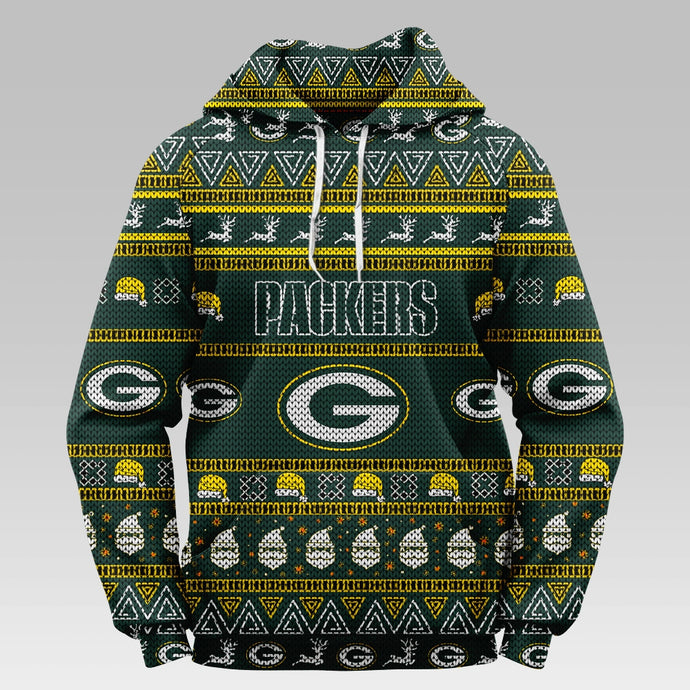 Green Bay Packers Casual Christmas Hoodie