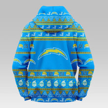 Load image into Gallery viewer, Los Angeles Chargers Casual Christmas Hoodie