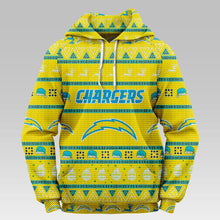 Load image into Gallery viewer, Los Angeles Chargers Casual Christmas Hoodie