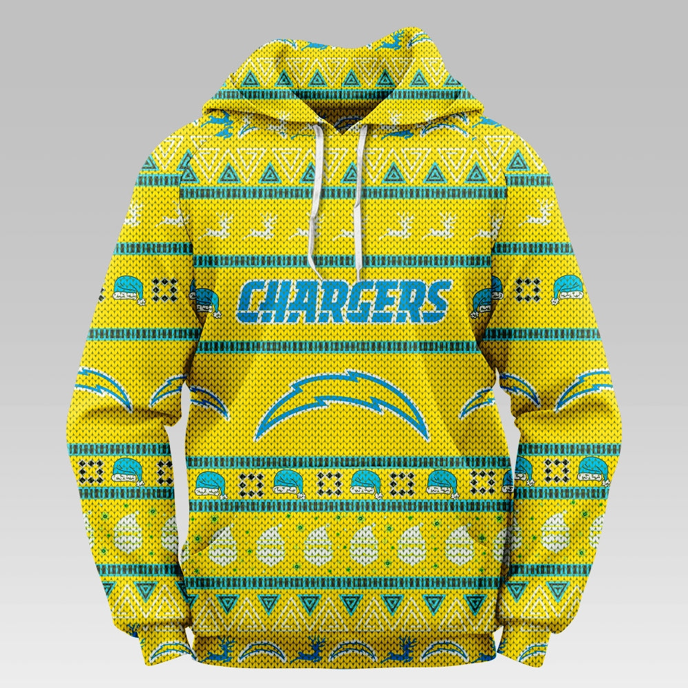 Los Angeles Chargers Casual Christmas Hoodie