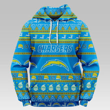 Load image into Gallery viewer, Los Angeles Chargers Casual Christmas Hoodie