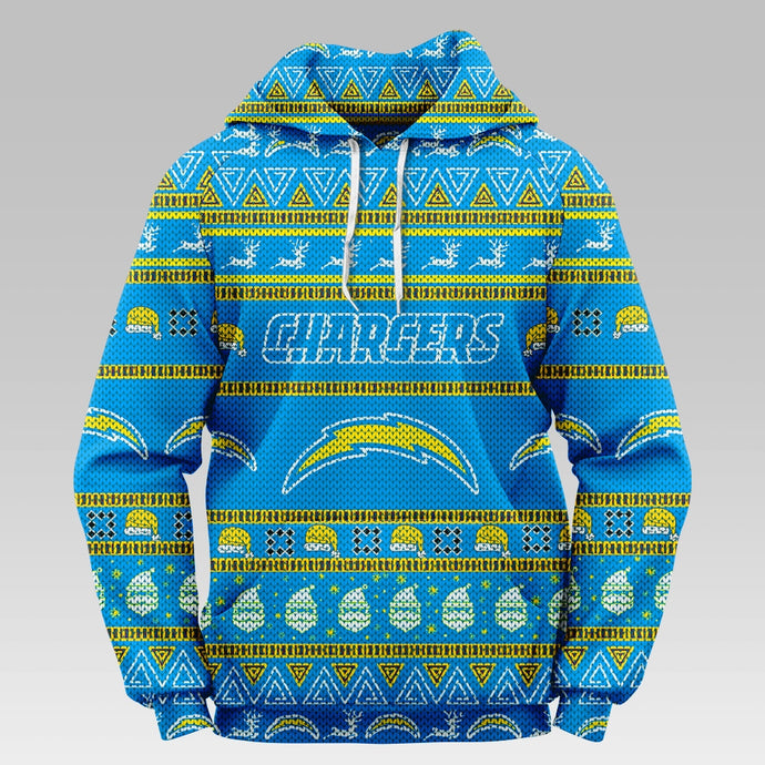 Los Angeles Chargers Casual Christmas Hoodie