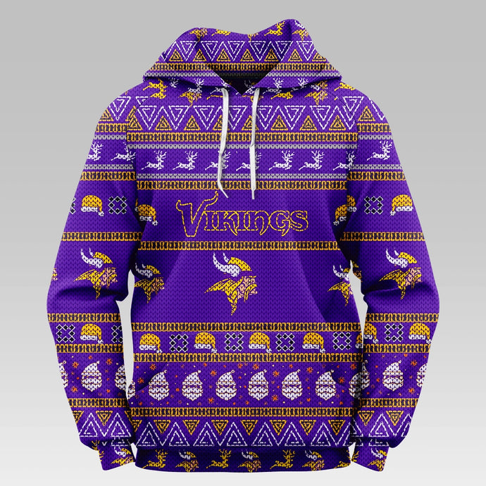 Minnesota Vikings Casual Christmas Hoodie