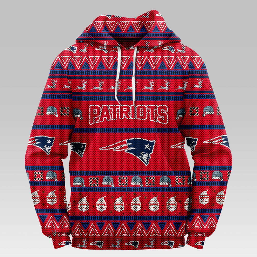 New England Patriots Casual Christmas Hoodie