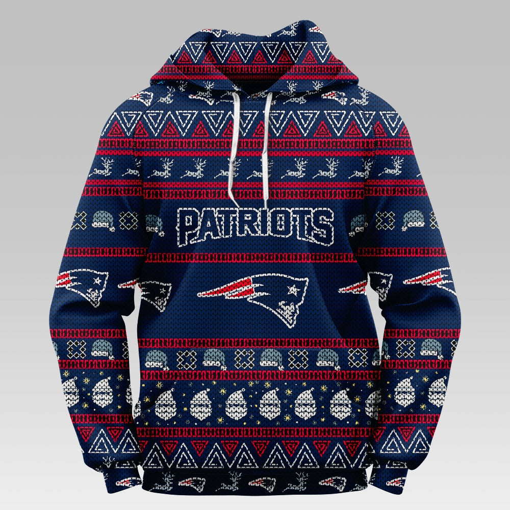 New England Patriots Casual Christmas Hoodie