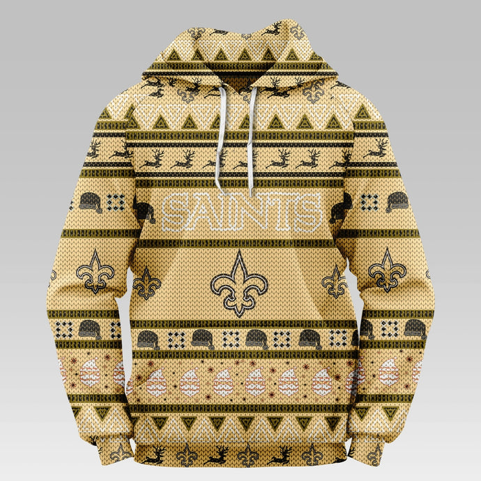 New Orleans Saints Casual Christmas Hoodie