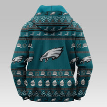 Load image into Gallery viewer, Philadelphia Eagles Casual Christmas Zipper Hoodie