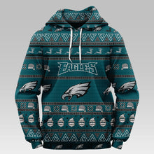 Load image into Gallery viewer, Philadelphia Eagles Casual Christmas Zipper Hoodie