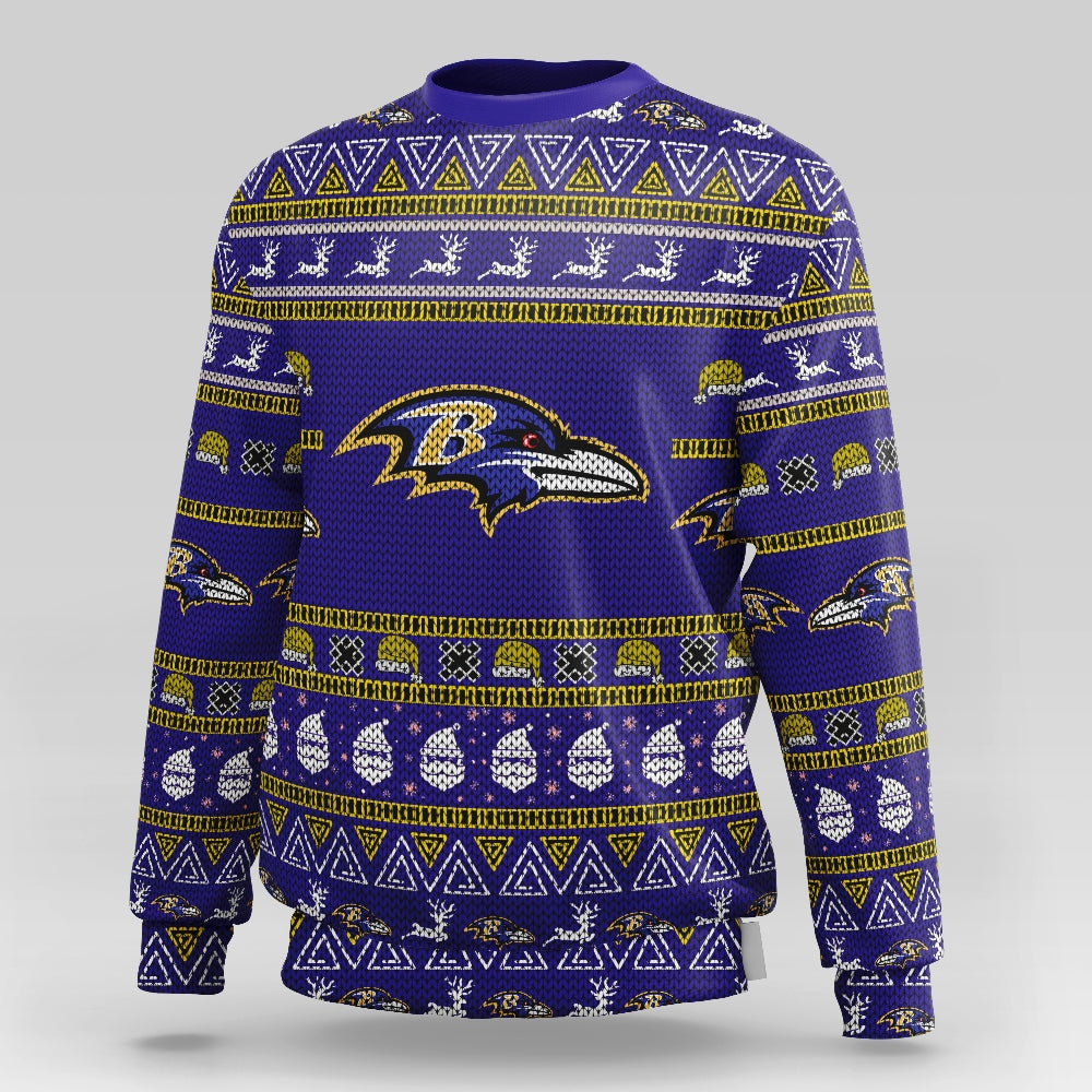 Baltimore Ravens Casual Christmas Sweatshirt