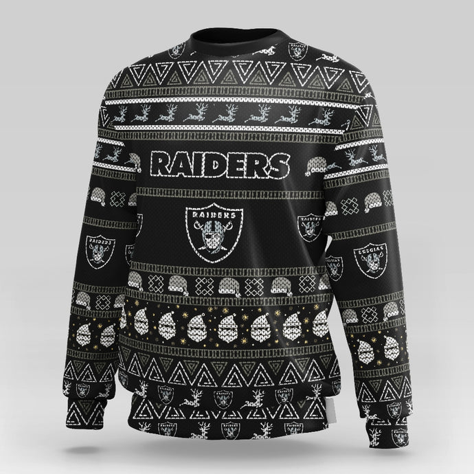 Las Vegas Raiders Casual Christmas Sweatshirt