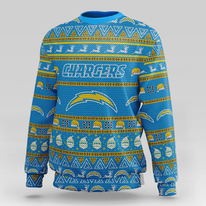 Los Angeles Chargers Casual Christmas Sweatshirt