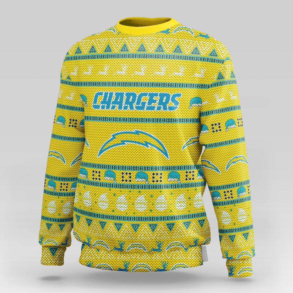 Los Angeles Chargers Casual Christmas Sweatshirt