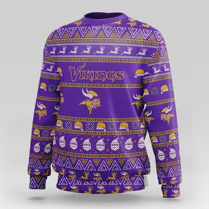 Minnesota Vikings Casual Christmas Sweatshirt