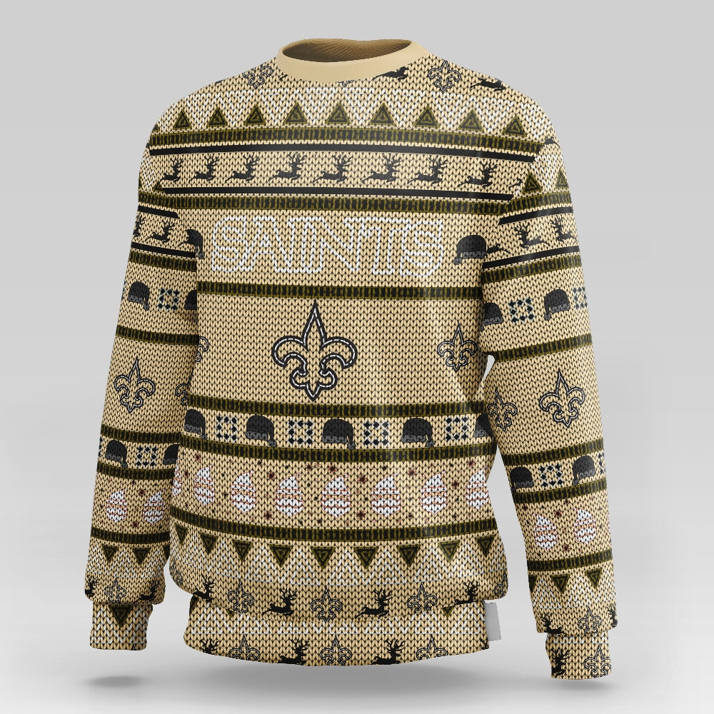 New Orleans Saints Casual Christmas Sweatshirt