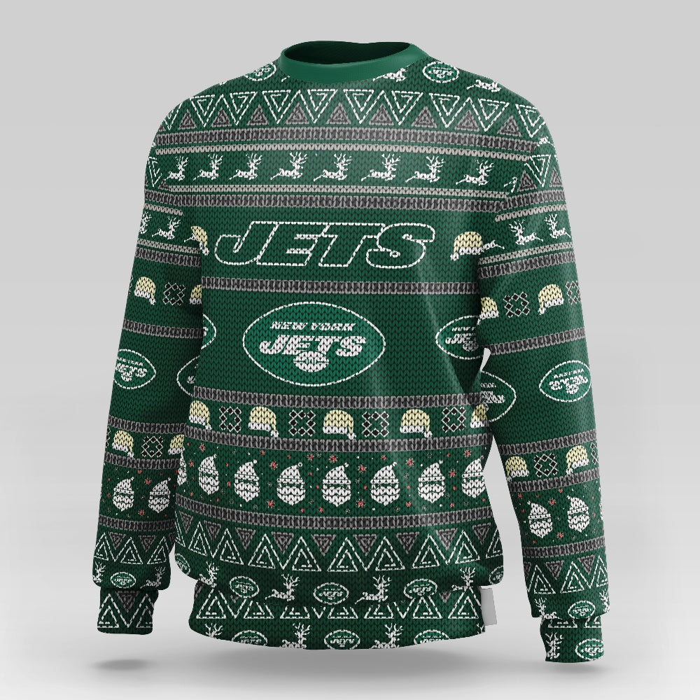 New York Jets Casual Christmas Sweatshirt