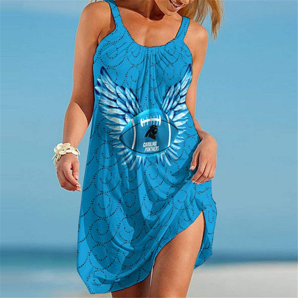 Carolina Panthers Women Beach Dress