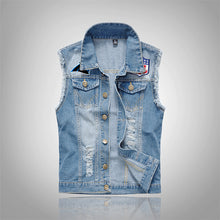 Load image into Gallery viewer, Carolina Panthers Denim Vest Jacket