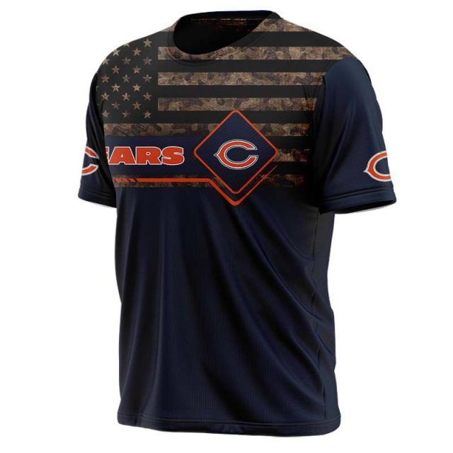 Chicago Bears American Flag T-Shirt