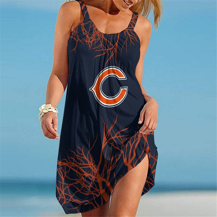 Chicago Bears Women Casual Beach Dress